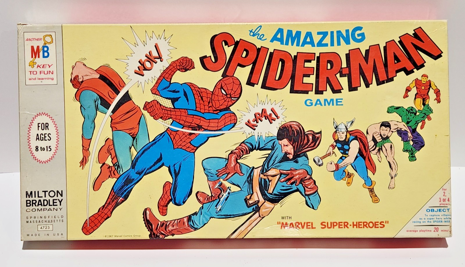 The Amazing Spiderman Board Game 1967 Vintage Milton Bradley Ditko Art Complete