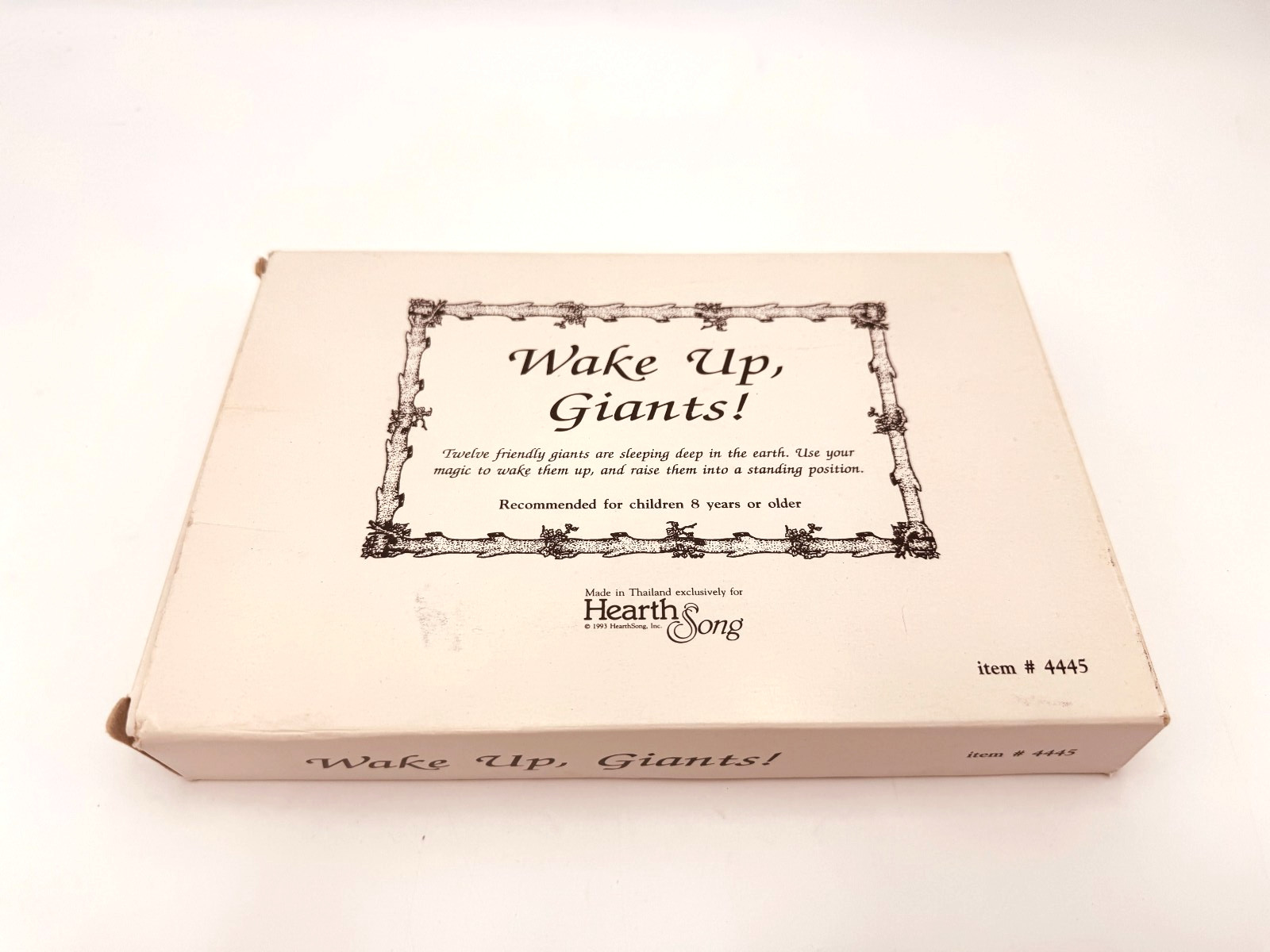 Wake up Giants HearthSong Vtg 1993 Wooden Dice Game Counting Math Home School