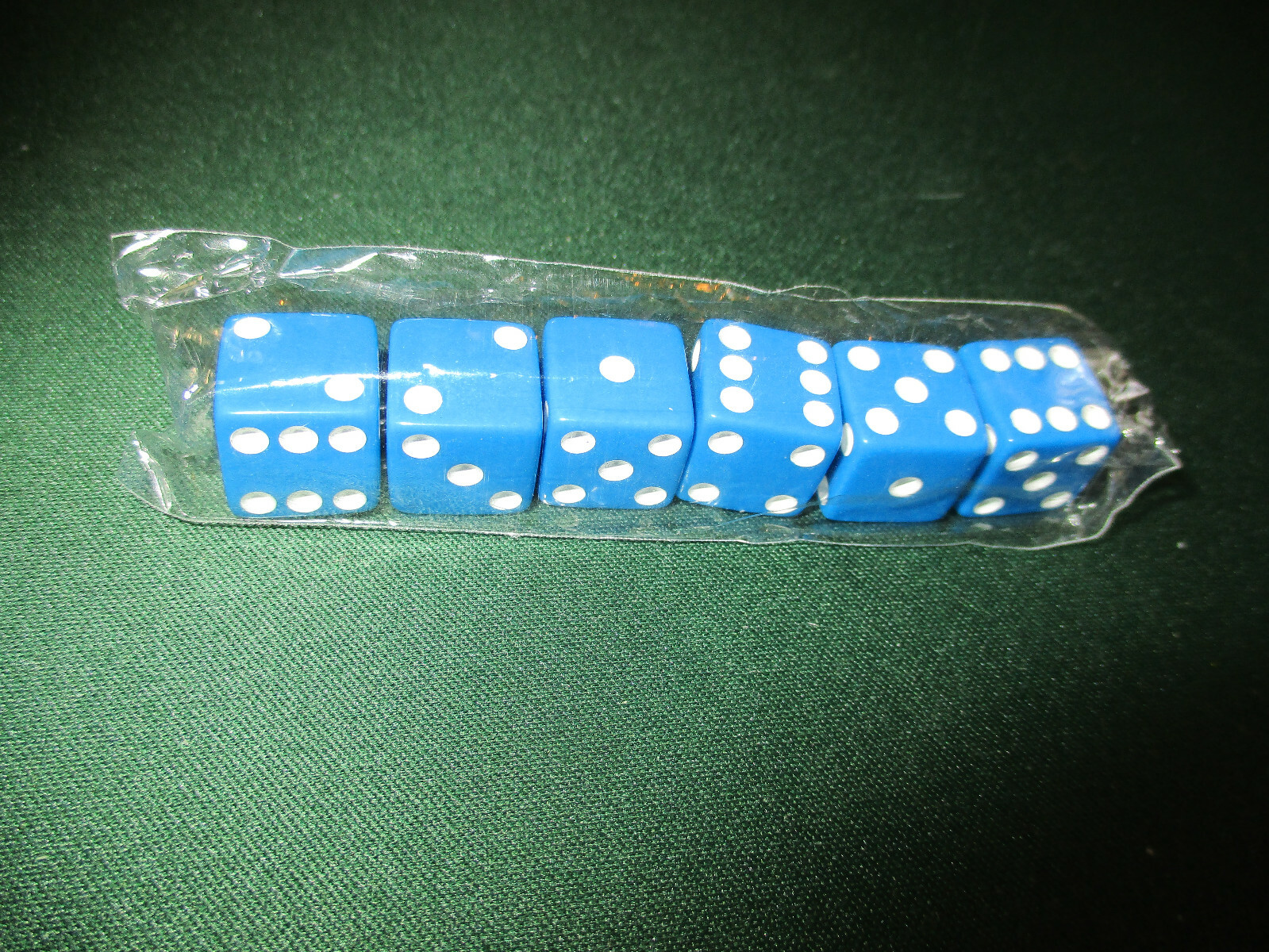 6 BLUE DICE ORIGINAL BOX 12MM