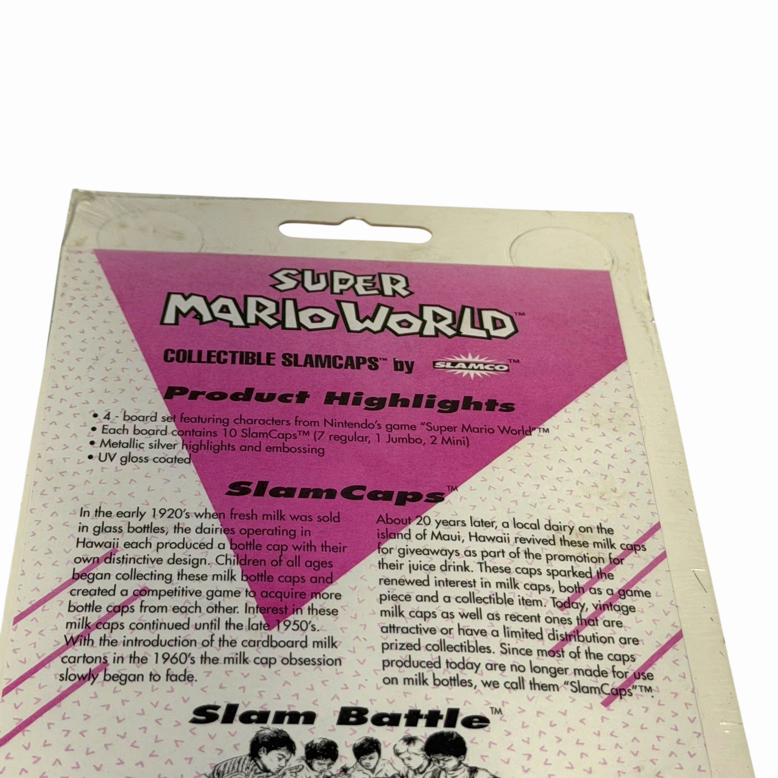 Vintage 90’s Nintendo NOS Super Mario World Slamcaps Pogs By Slamco NEW Sealed