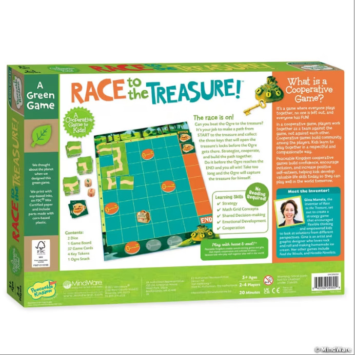 Race To The Treasure Peaceable Kingdom Cooperative Board Game