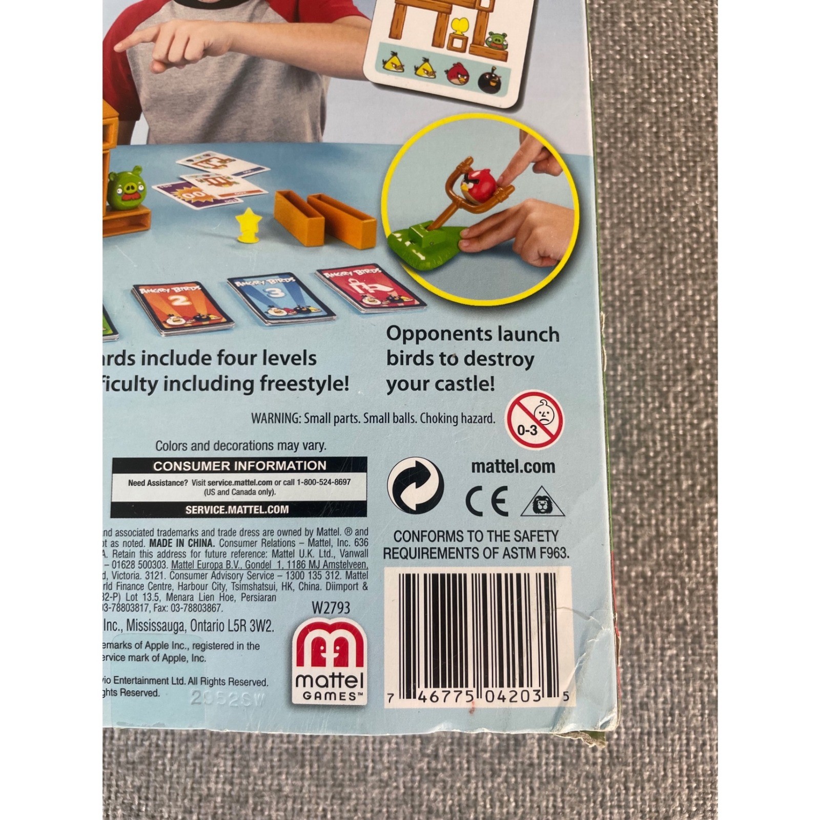 Angry Birds Knock On Wood Board Game Mattel 2011 Complete Catapult Kids Toy