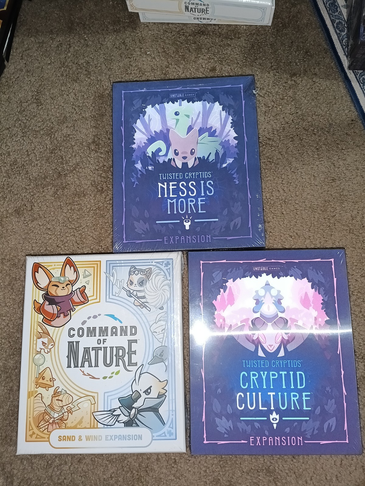 3x Unstable Games Twisted Cryptids Ness is More,And 2 More Packs Strategy Games