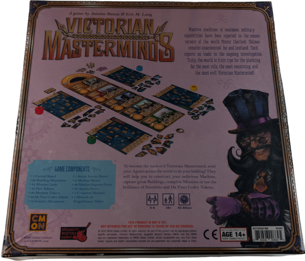 Victorian Masterminds Board Game CMON Antoine Bauza Eric M Lang New Sealed