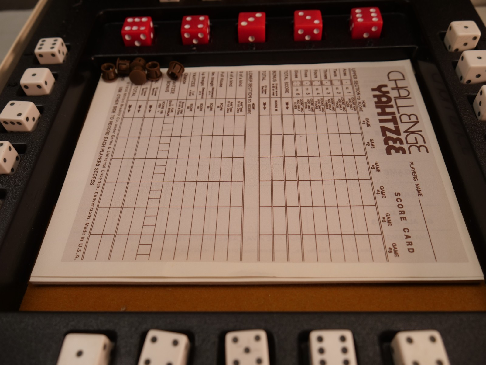 Lot of 4 Vintage Board Games Yahtzee Triple Challenge Spare Time Bowling