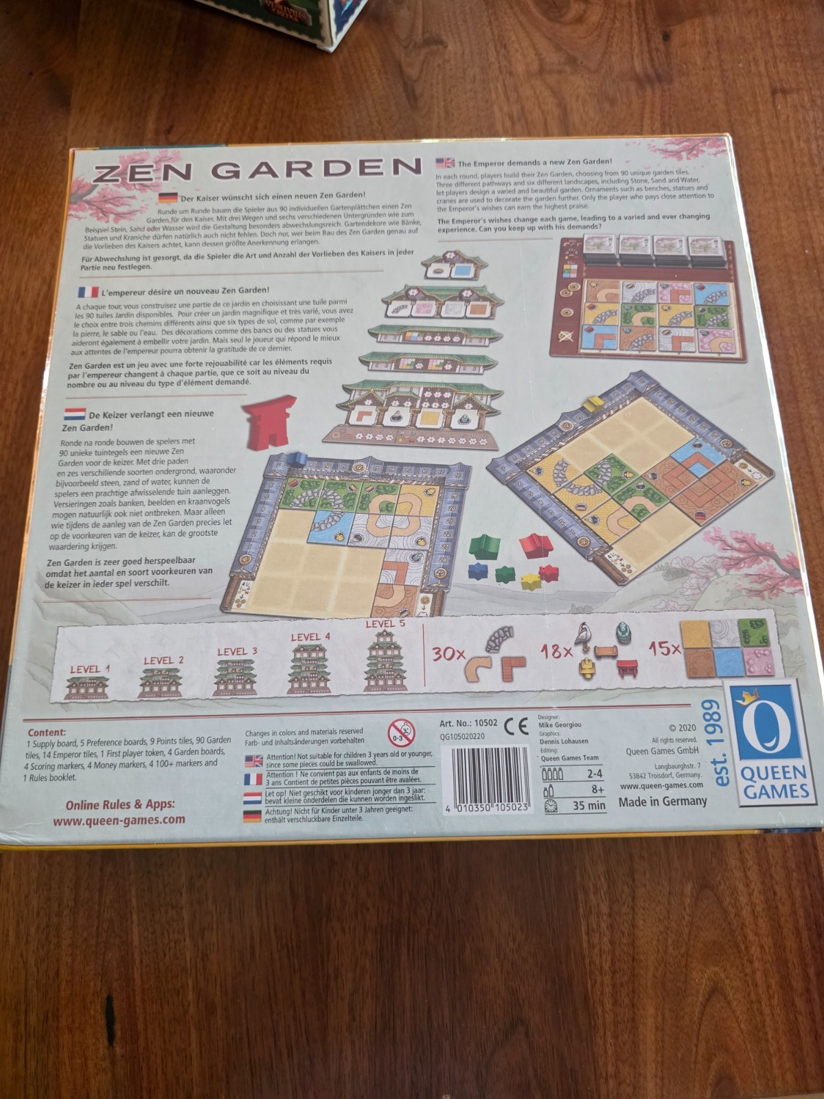 Zen Garden Board Game – Queen Games Brand New Kickstarter