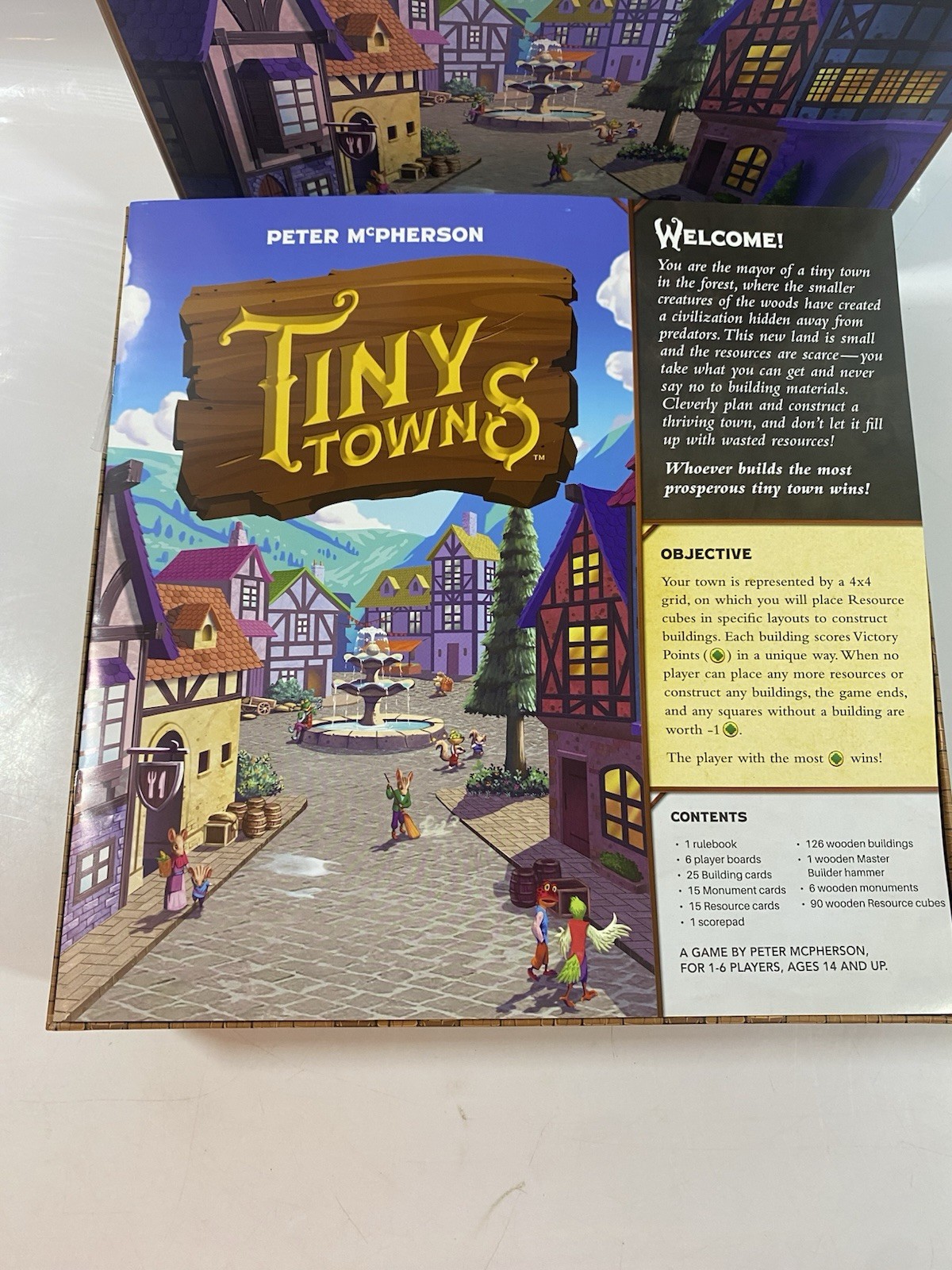 TINY TOWNS Board Game City-Building Strategy 100% COMPLETE 2019 Peter McPherson