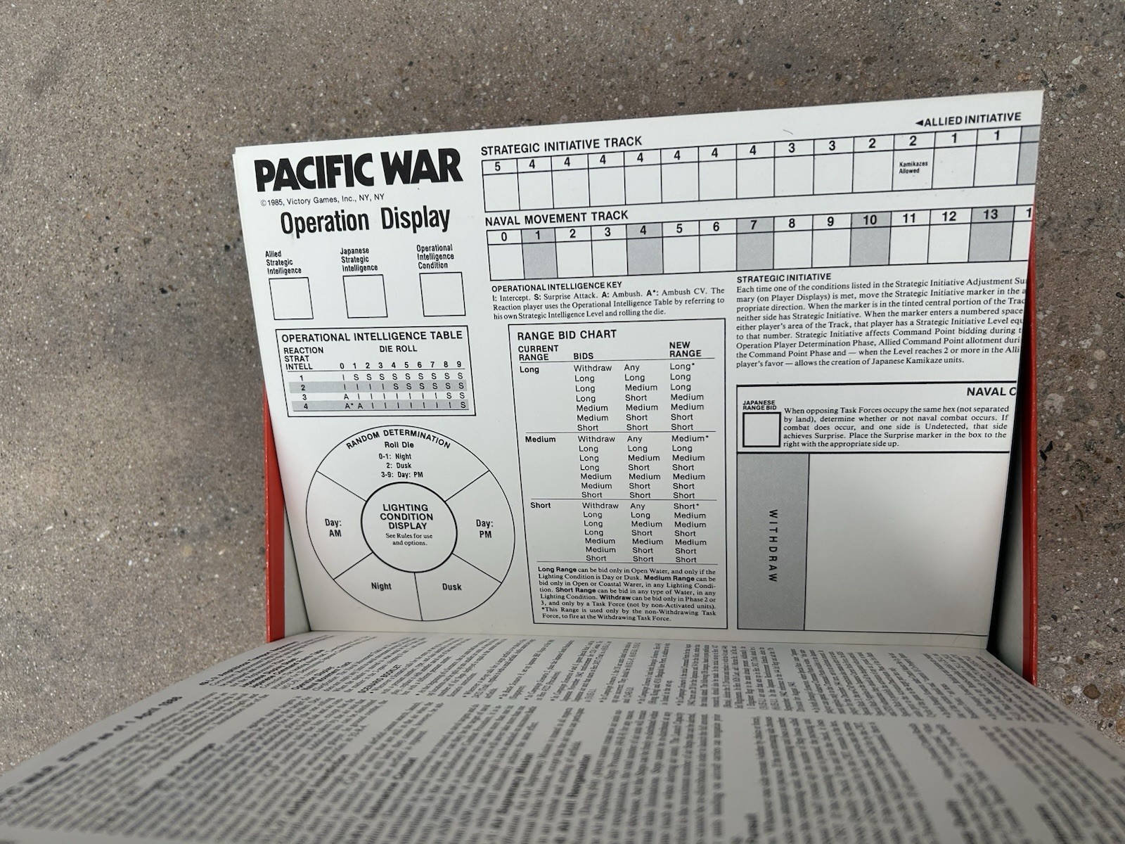 Pacific War Struggle Against Japan 1941-1945 Board Game New Open Box WW11