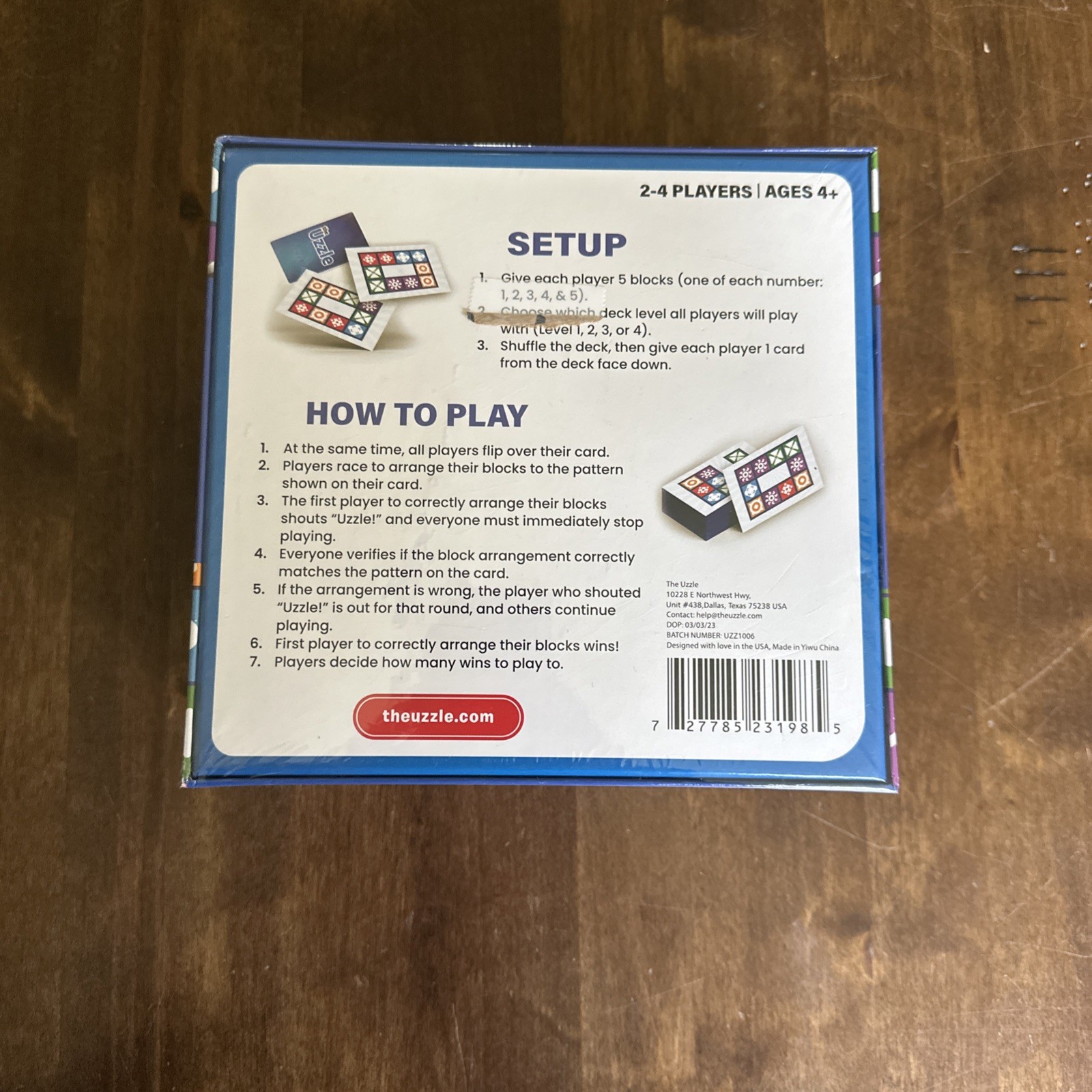 Uzzle Board Game, Family Board Games for Children Adults – NEW