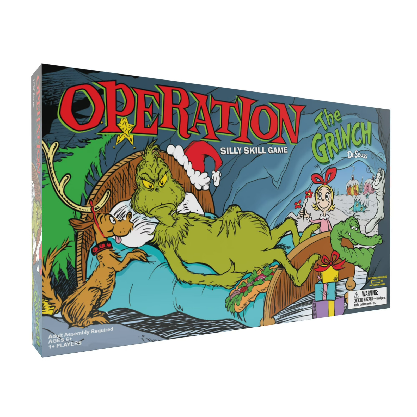 Operation Dr. Seuss Grinch Board Game Holiday Family Fun by USAopoly