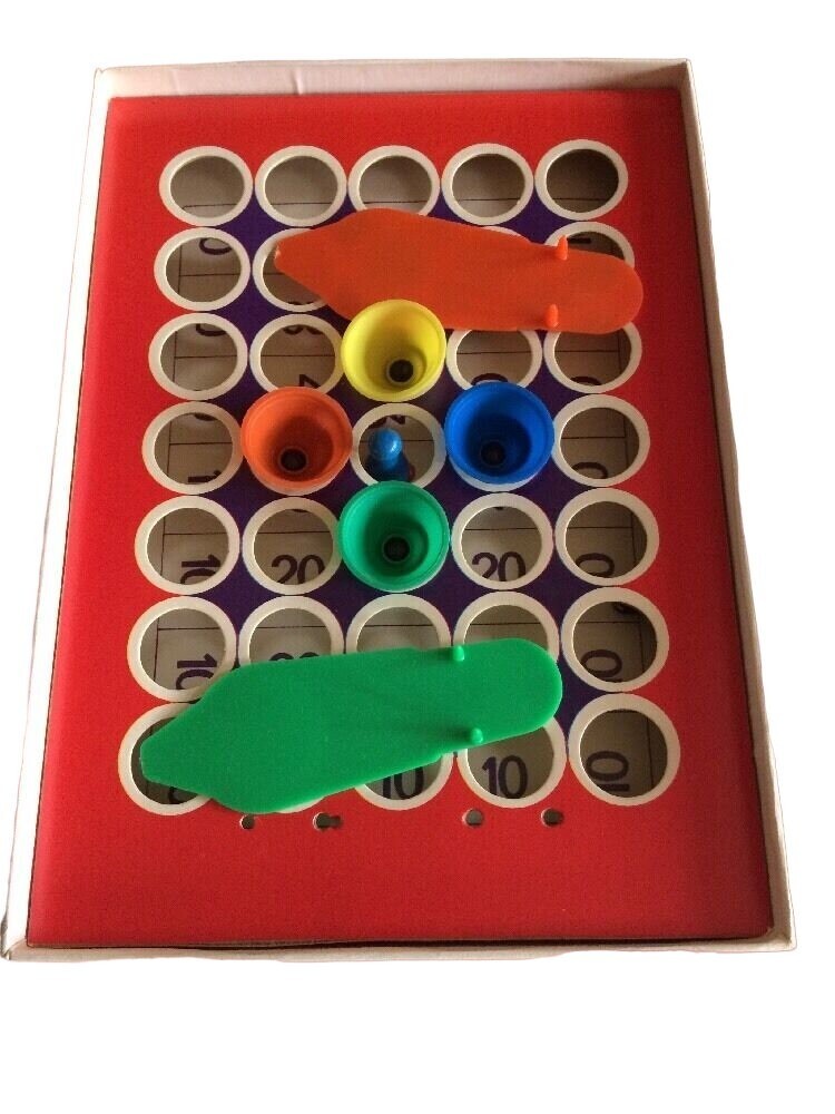 Vintage 1960s “Flying Hats” Table Game With Colorful Pieces & Original Box