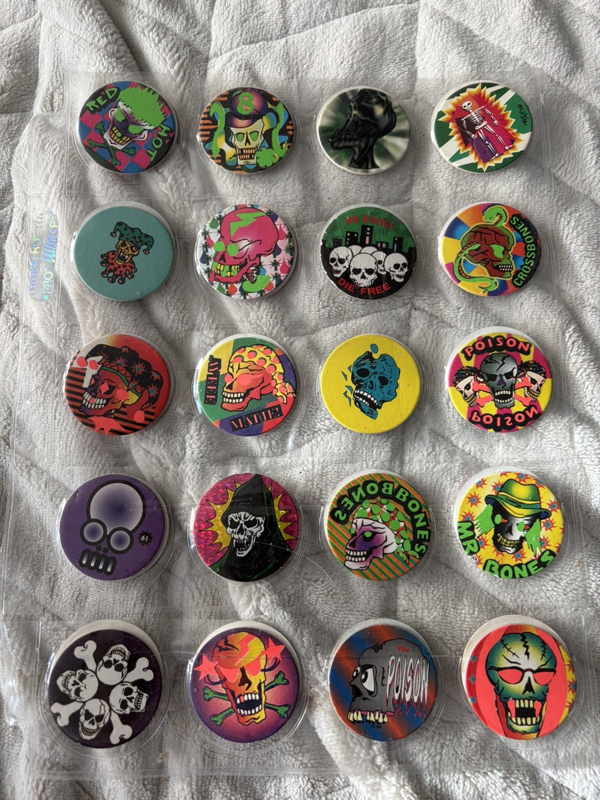 Big POG Assortment 196 Pogs Rare 8 Ball Blade Religious Paychadelic Poison
