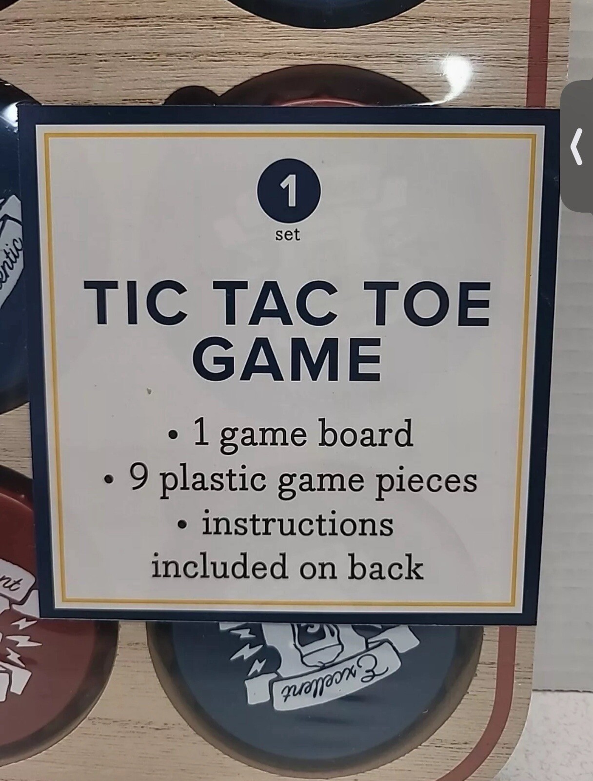 Target Bullseye Father’s Day Gift 2024 Tic Tac Toe Wooden Board Game NIP 12″x12″
