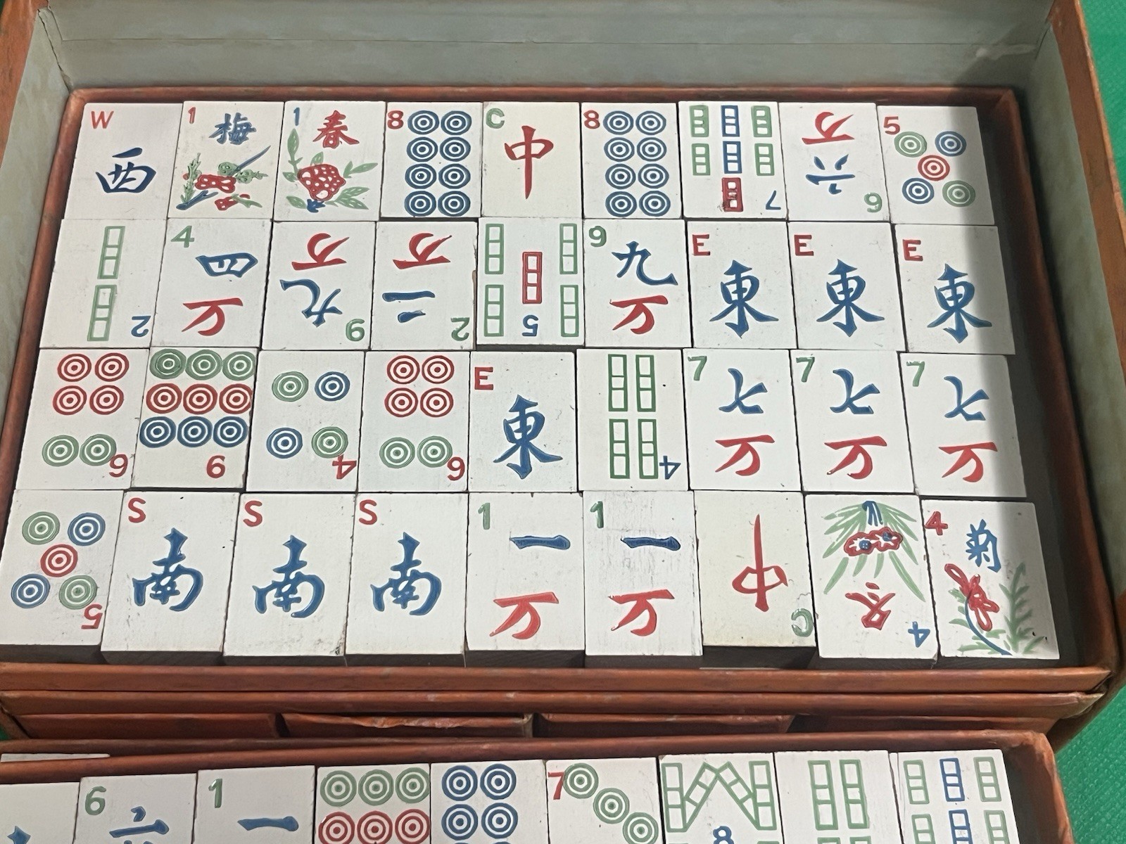 Antique Mah Chang (sparrow) Set Original Box Milton Bradley Co