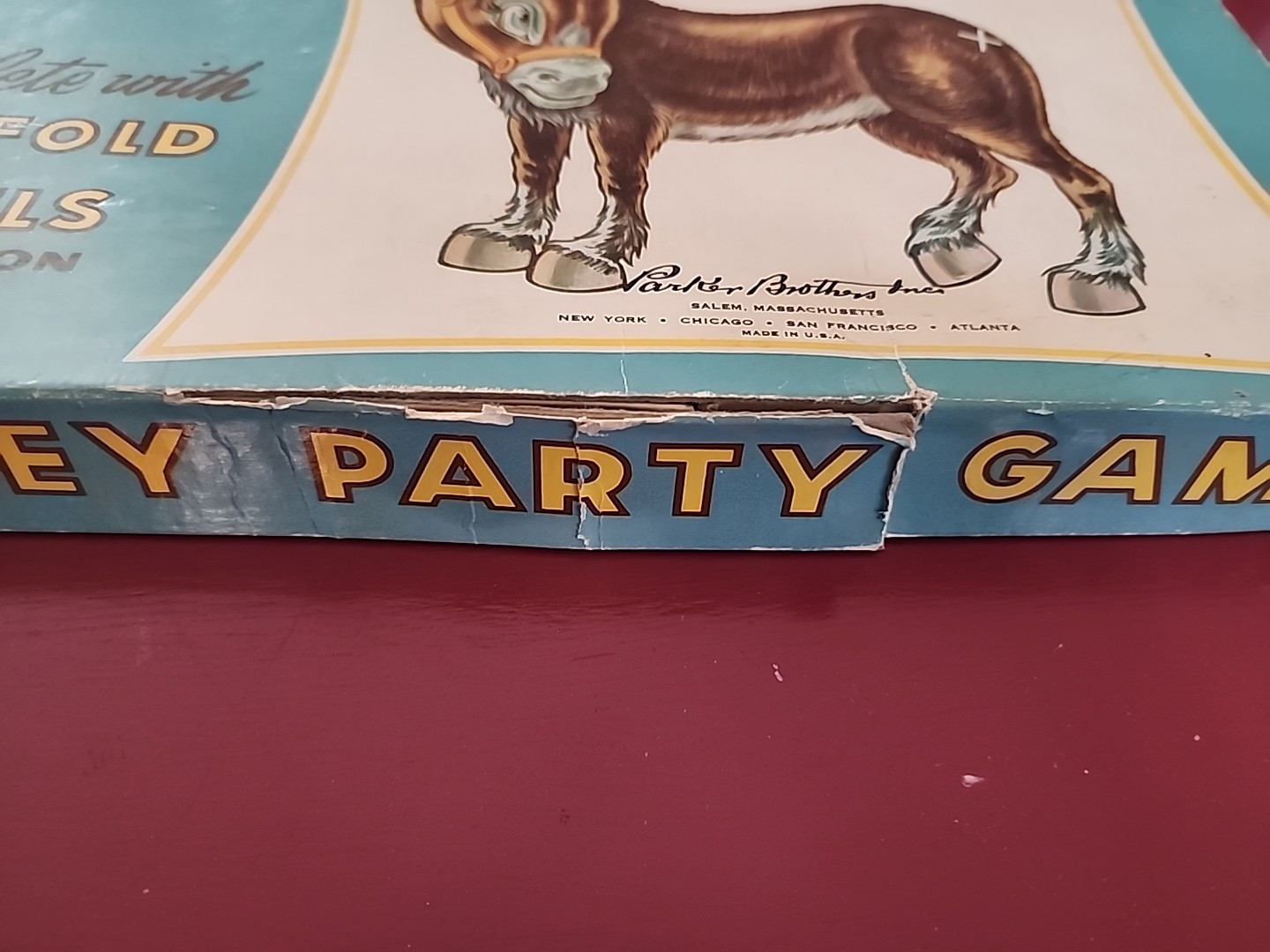 Donkey Party Game 1950’s 60’s Parker Brothers Vintage