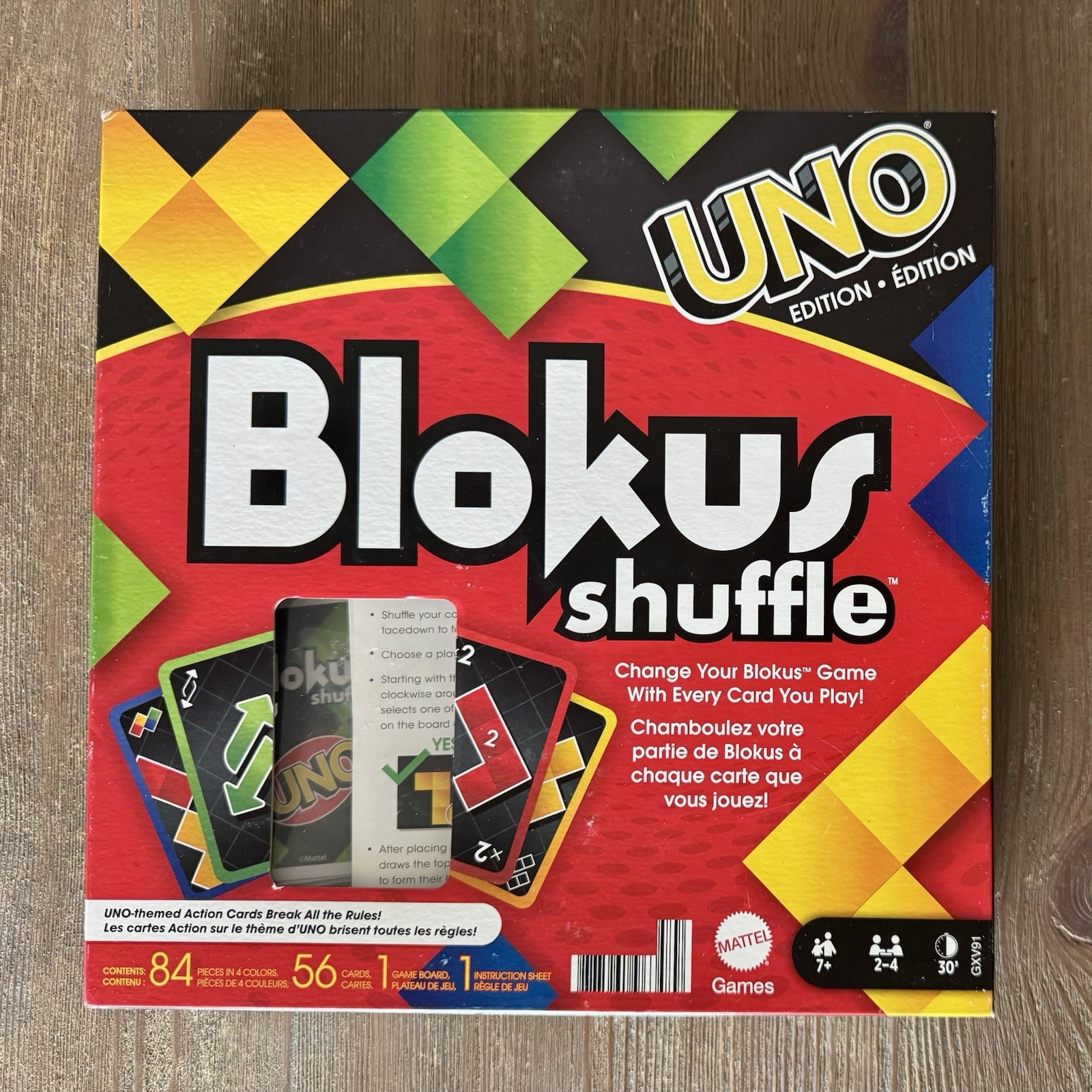 Blokus Shuffle UNO Edition Strategy Board Card Game – Complete