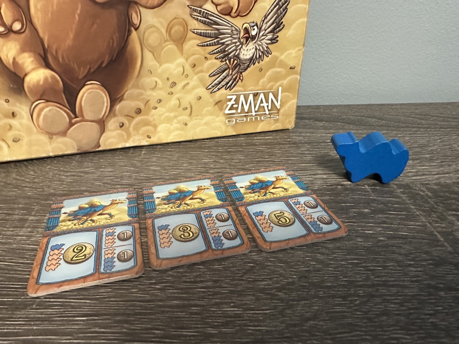 Camel Up Board Game First Edition Replacement Pieces Blue Player Piece Cards