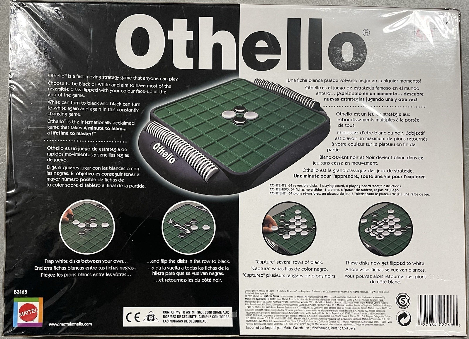 Vintage 2005 Mattel Othello Fast Strategy Board Game New 2005