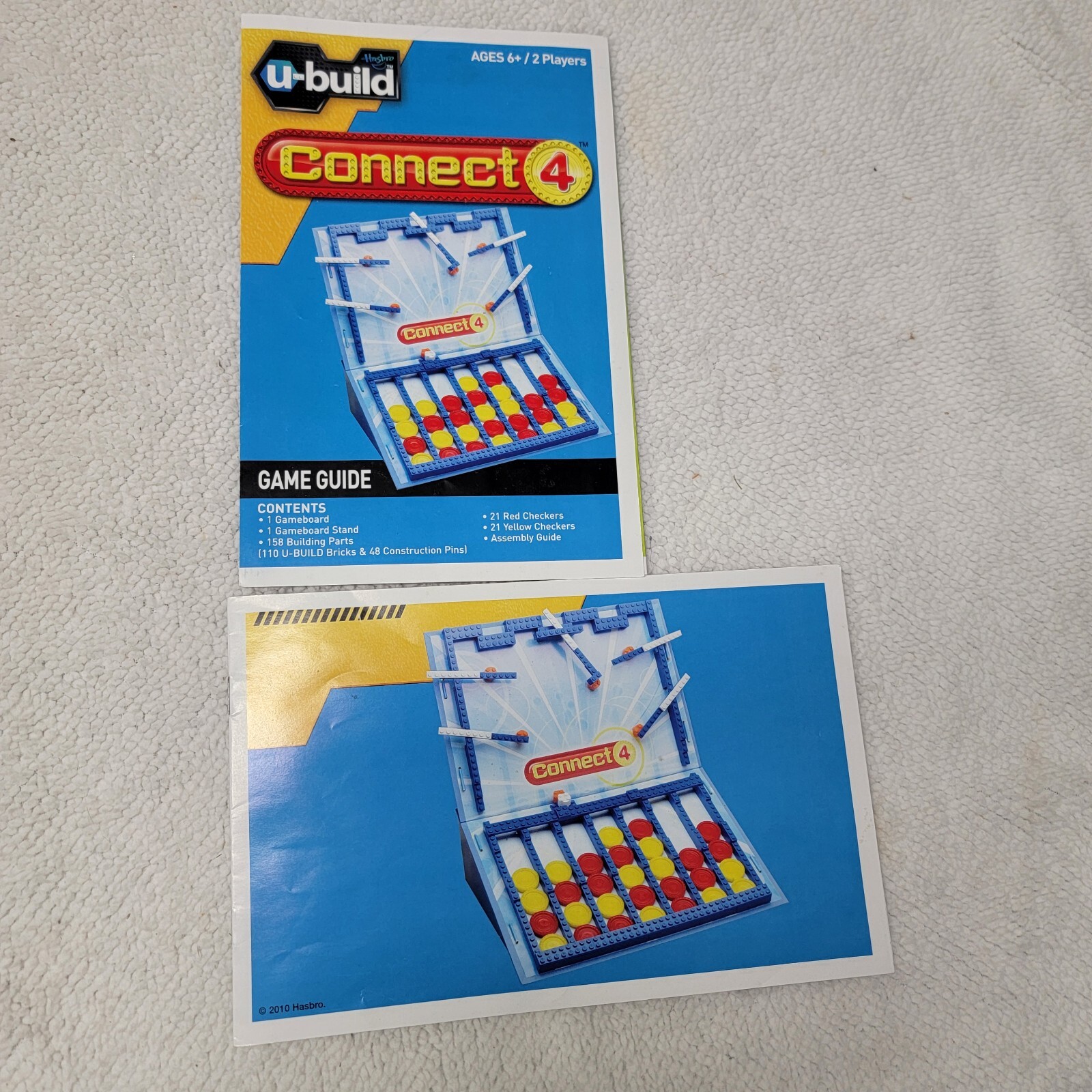 Connect 4 Checkers U Build System Strategy Game Bricks Block Bumpers 2010