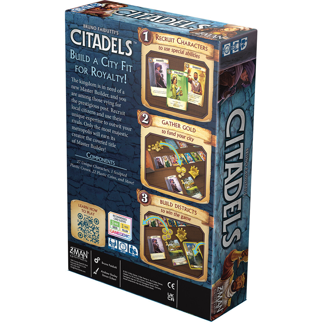 Citadels Revised Edition Card Game Asmodee ZMG ZC01 Family Party Bruno Faidutti