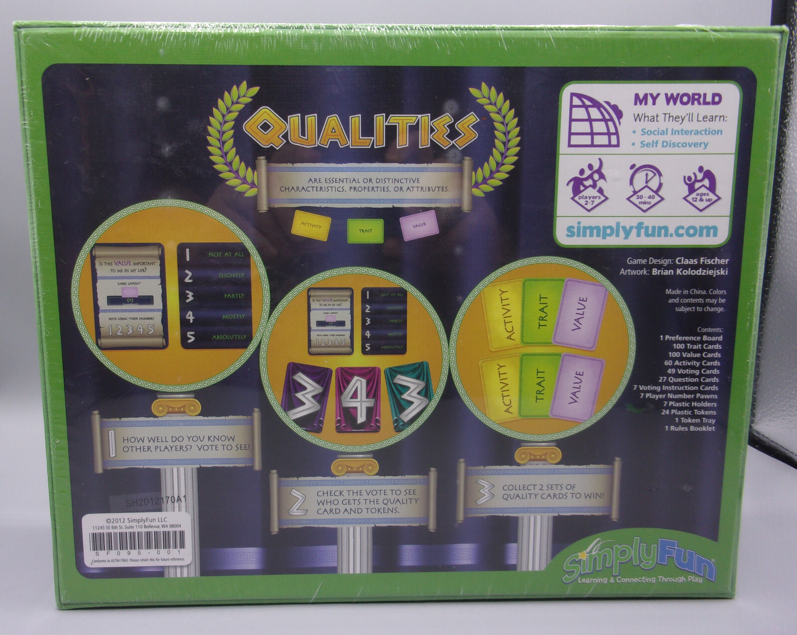 Qualities Board Game by Simply Fun -Social Interaction & Self Discovery Game NEW