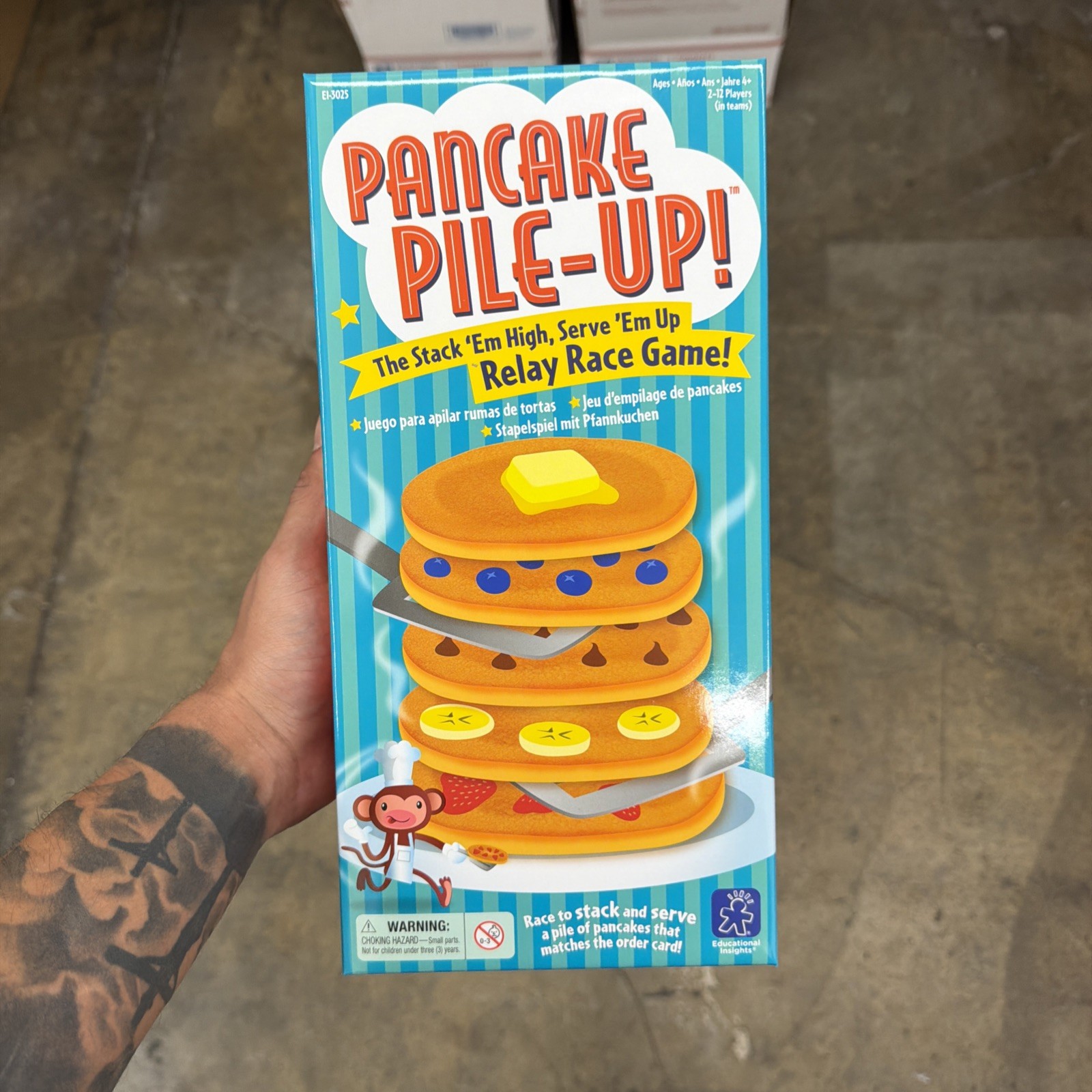 Pancake Pile-Up, Sequence Relay Board Game for Preschoolers, For 2-4 Players,…