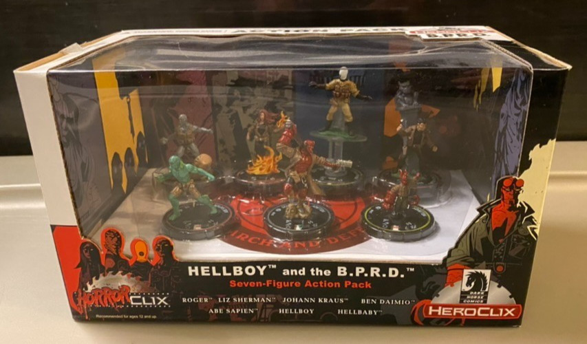 Horrorclix Miniatures Hellboy and the B.P.R.D. Set 7 Figure Action Pack