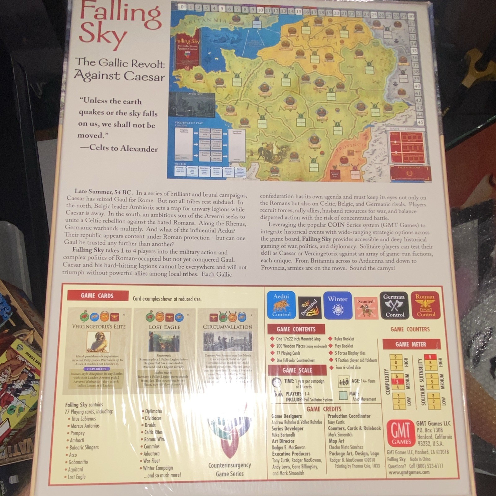 GMT Games Falling Sky Board Game 2nd Ed COIN Vol VI 1 Player 14+ 2018 GMT1813