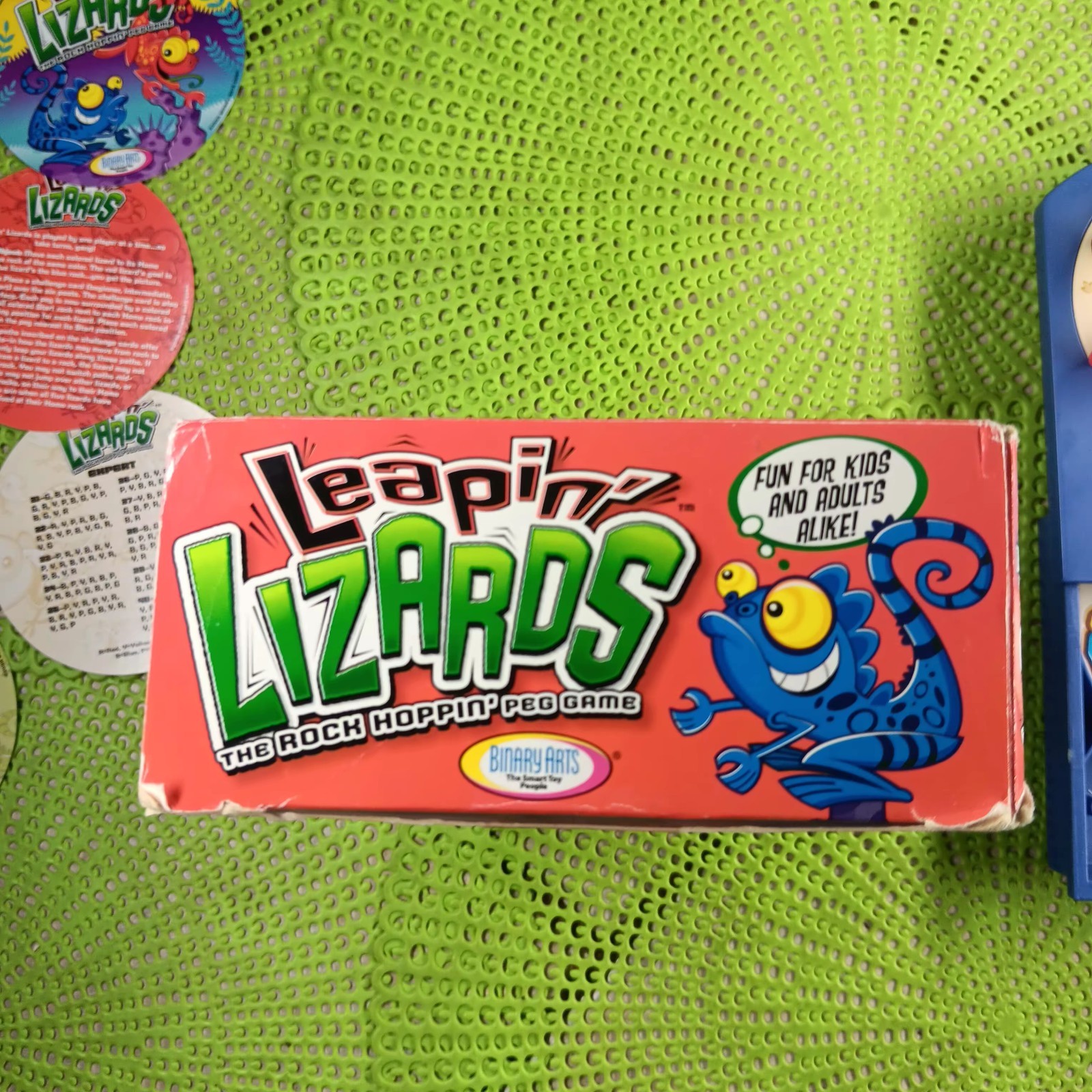 Vintage Binary Arts Leapin’ Lizards The Rock Hoppin’ Peg Game 2000 CIB RARE OOP