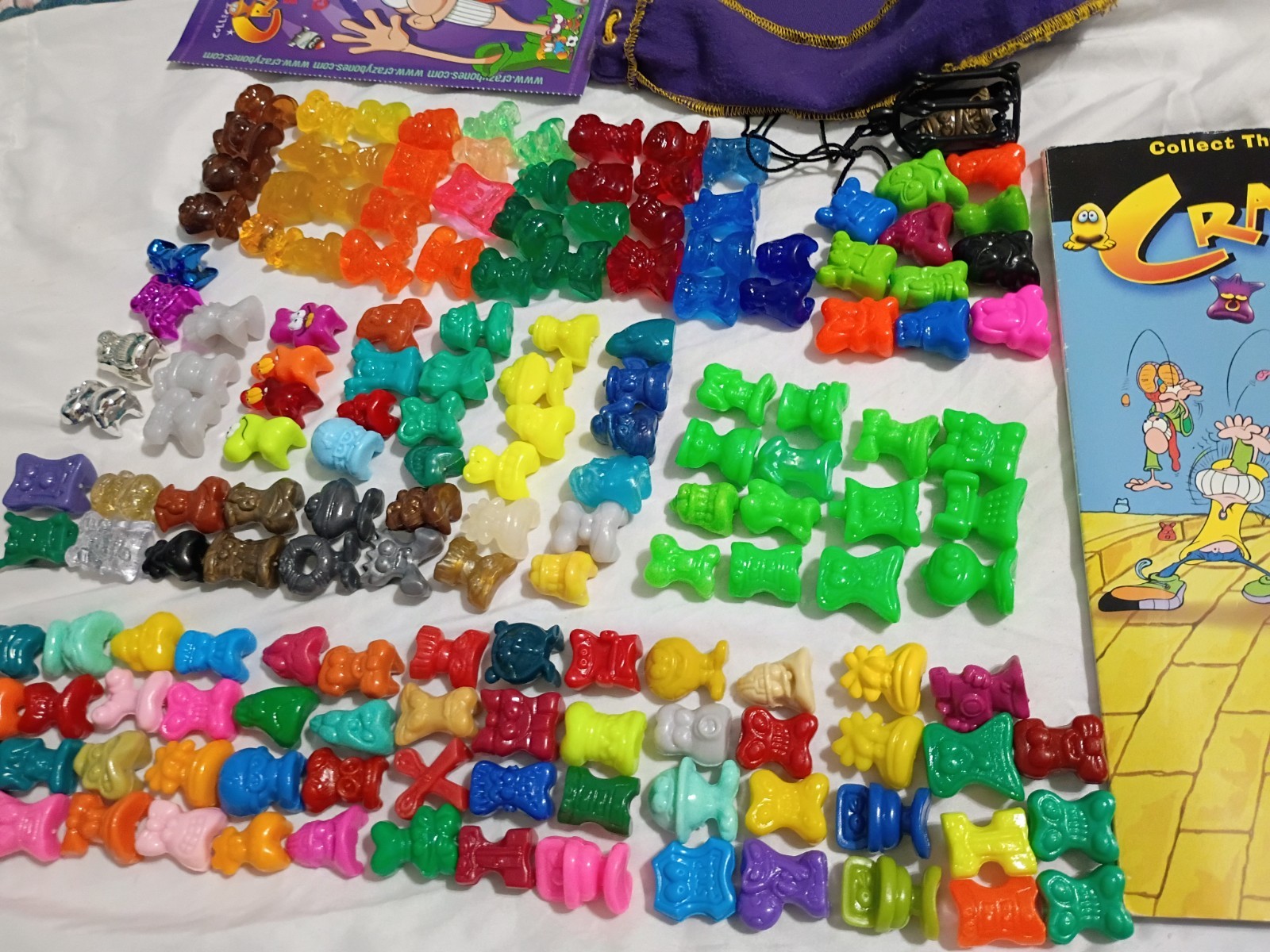HUGE 160+PC CRAZY BONE LOT W/BAG&CAGE*RARES INCLUDED* EUC