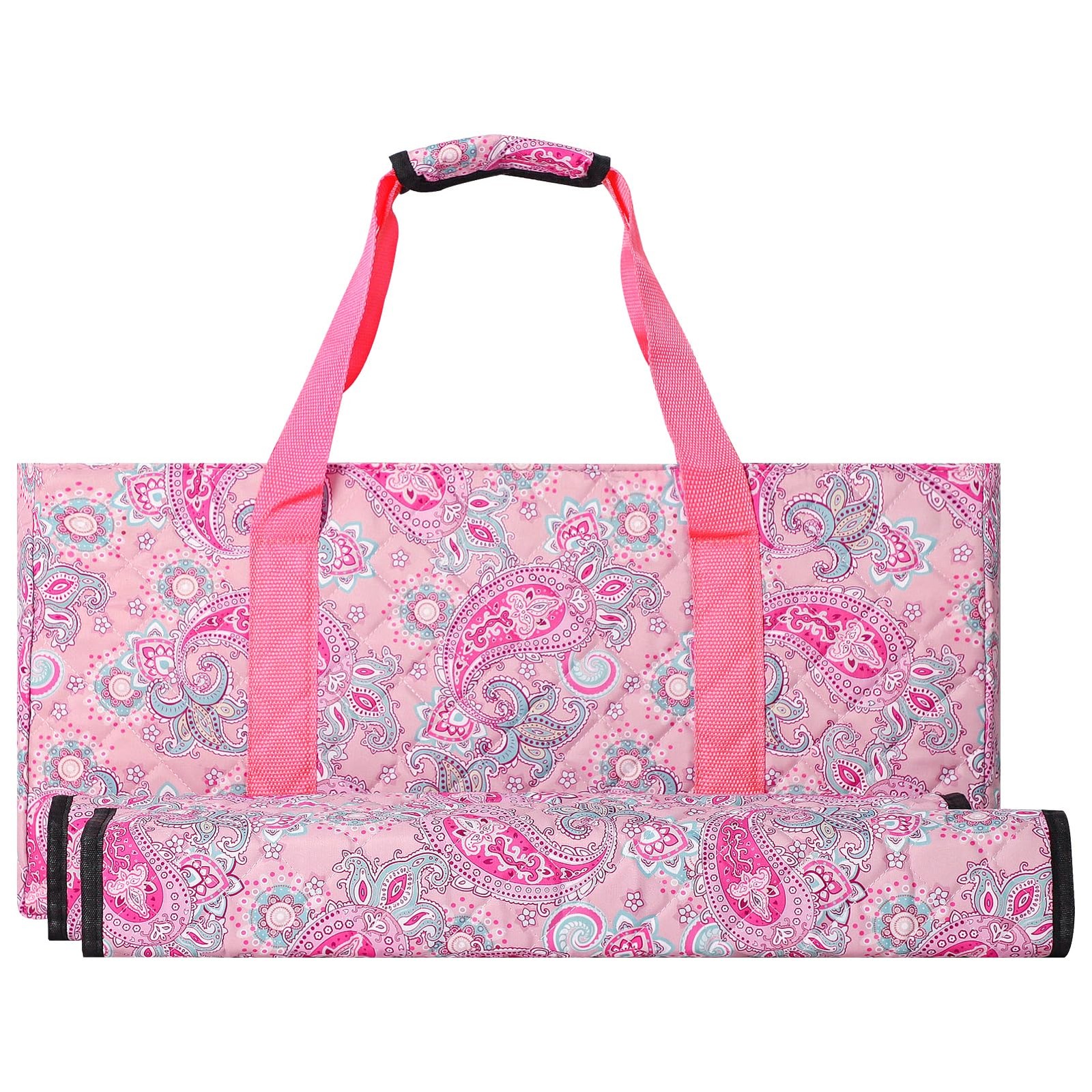 Empty Mahjong Bag, Pink Printed American Mahjong Bag with Two Wrappers (Case …
