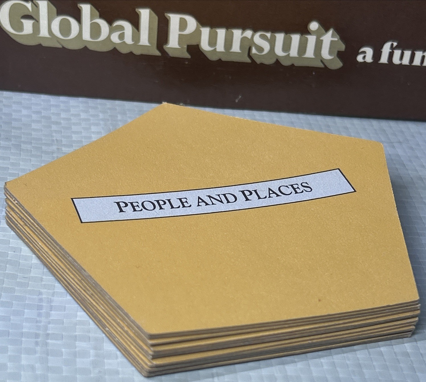 National Geographic Global Pursuit Orange Map Cards People & Places Set 1987