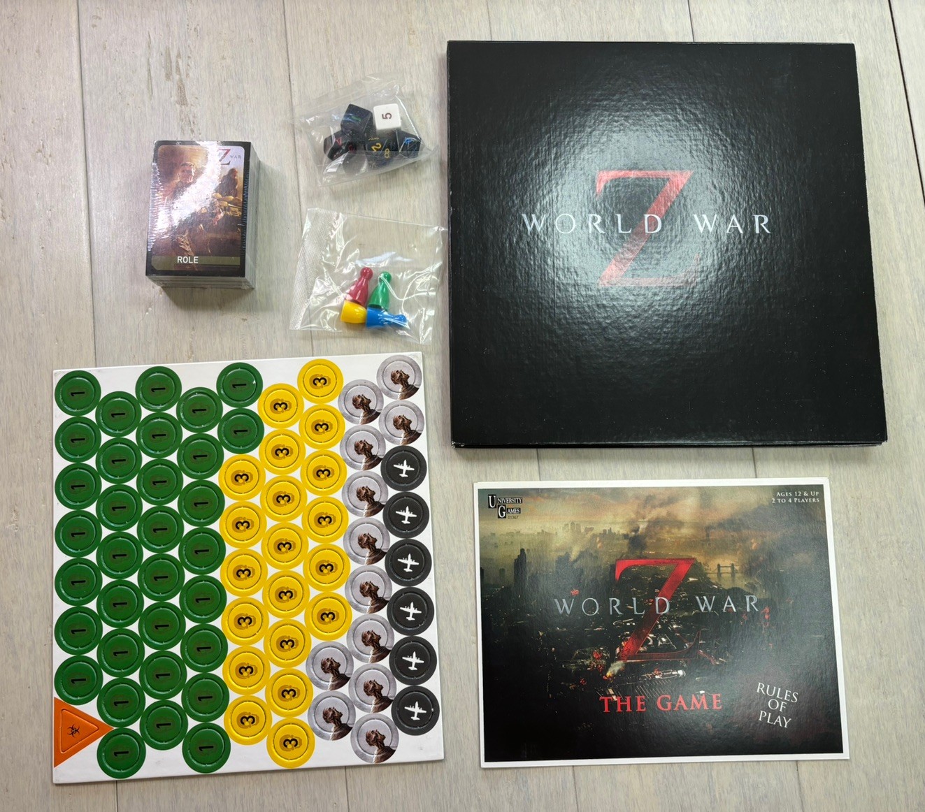 WORLD WAR Z The Game Board Game 100% COMPLETE 2013