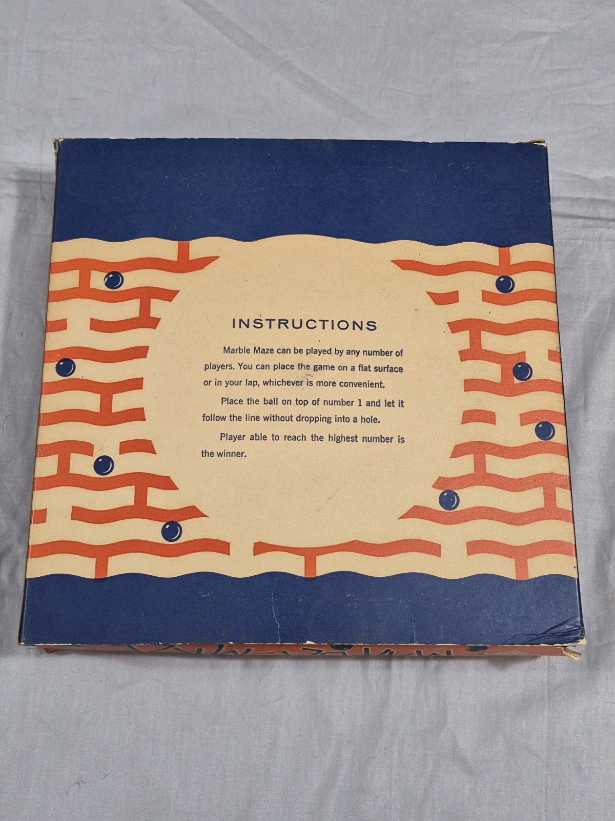 Vintage Hasbro Marble Maze Skill Game 1950’s Action/Adventure Theme w/Orig Box