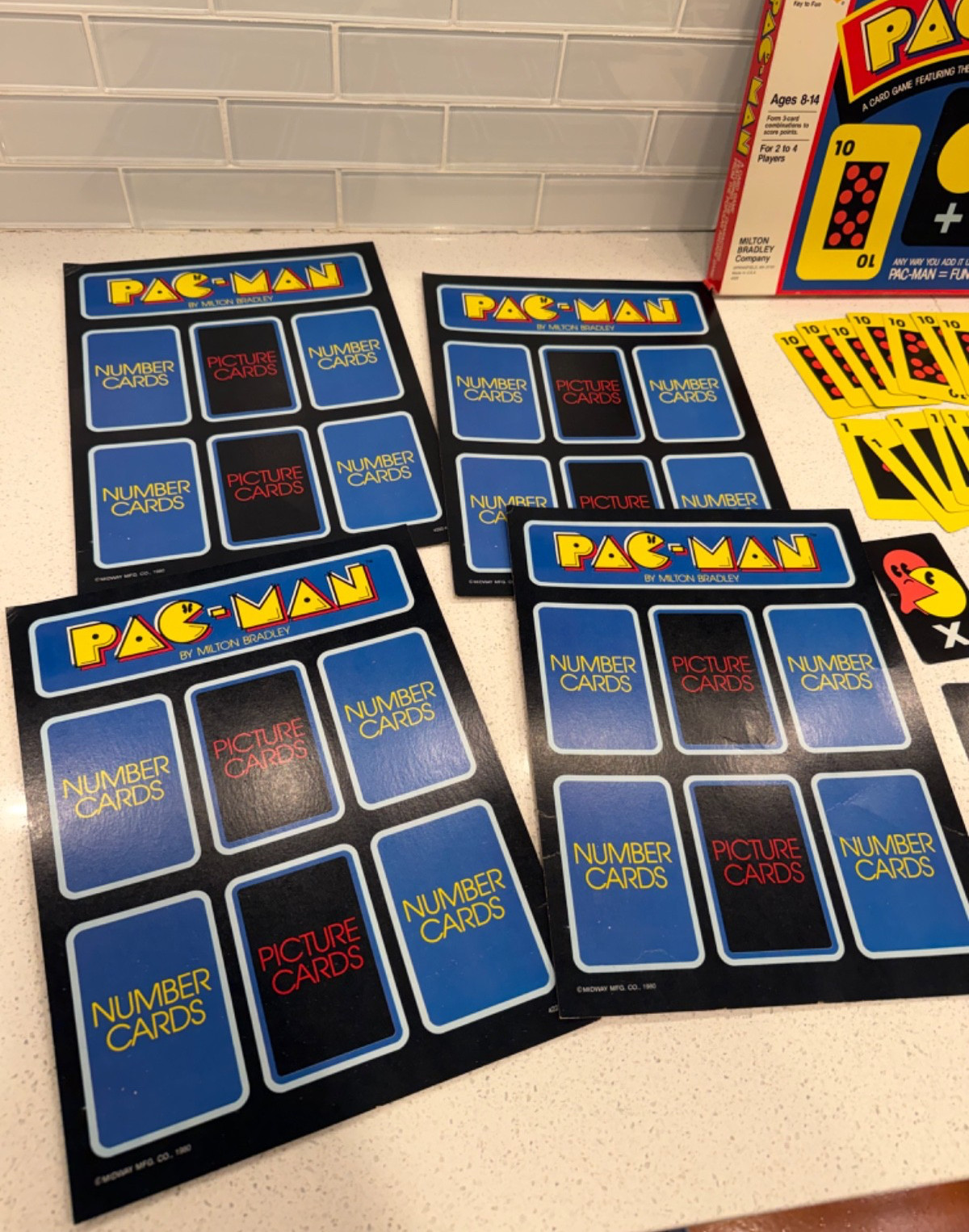 Vintage 1982 Pac-Man Card & Board Game Milton Bradley Arcade Classic COMPLETE!