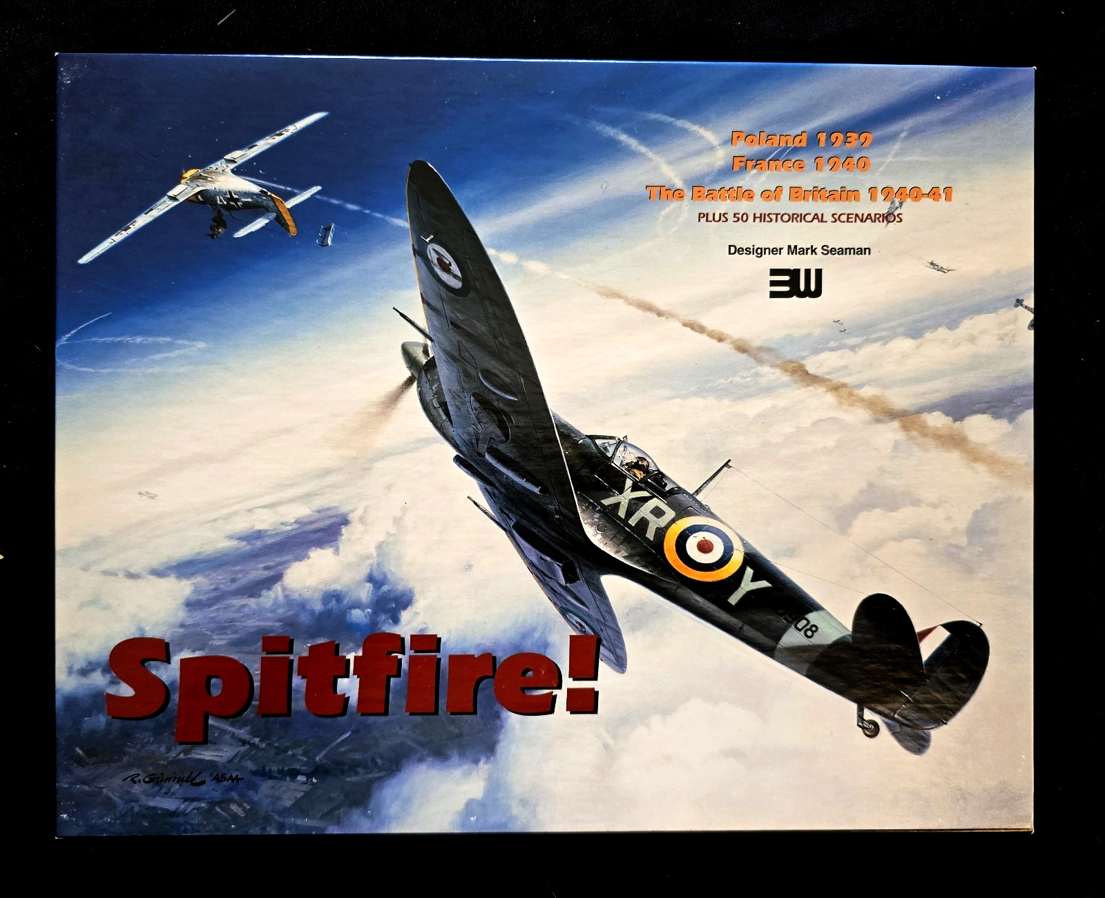“SPITFIRE!” BOARD WAR GAME – 3W – UNPUNCHED, COMPLETE – 50+ SCENARIOS