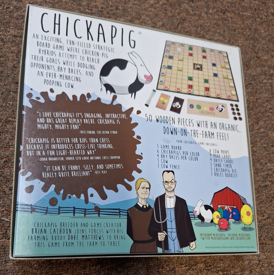 Chickapig First Edition A Farm To Table Board Game With Wood Pieces – Complete