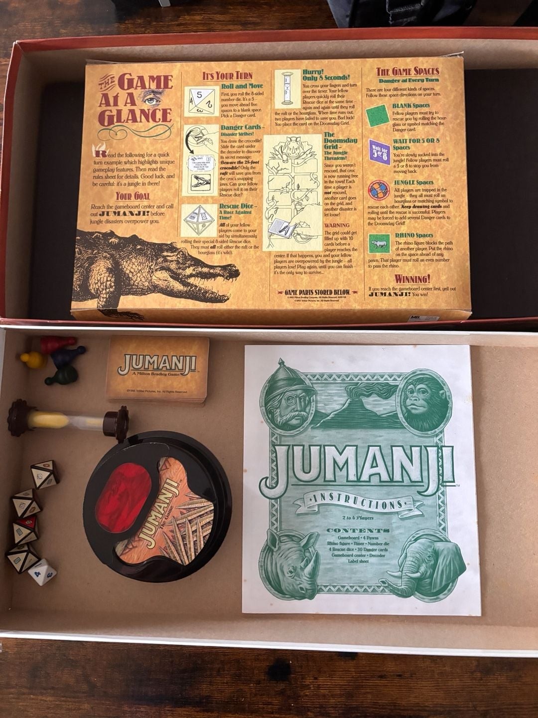 Vintage Jumanji Board Game 1995 Milton Bradley Original Edition