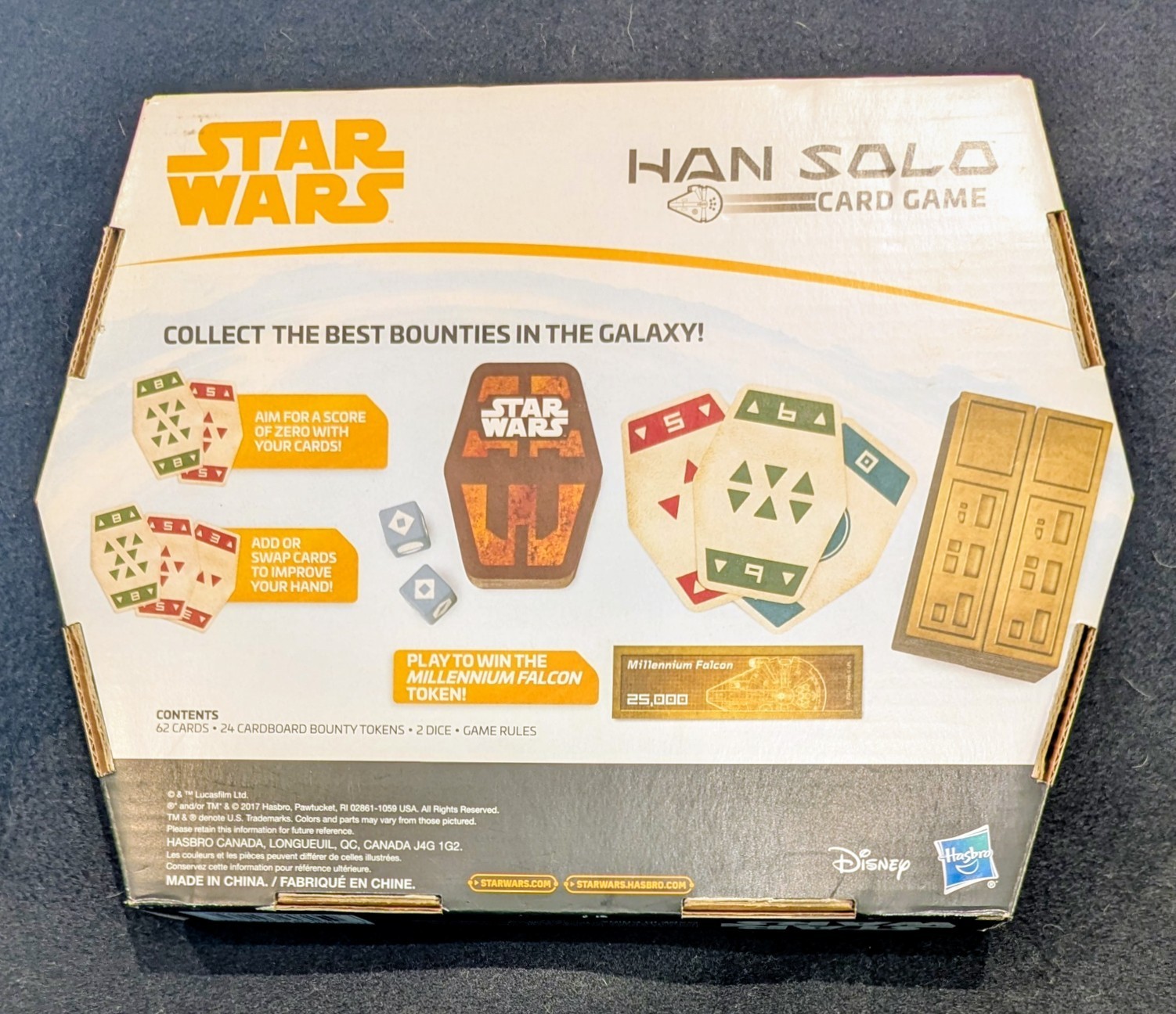 Disney Star Wars Han Solo Sabacc Card Game Hasbro 2017 100% Complete Mint in Box