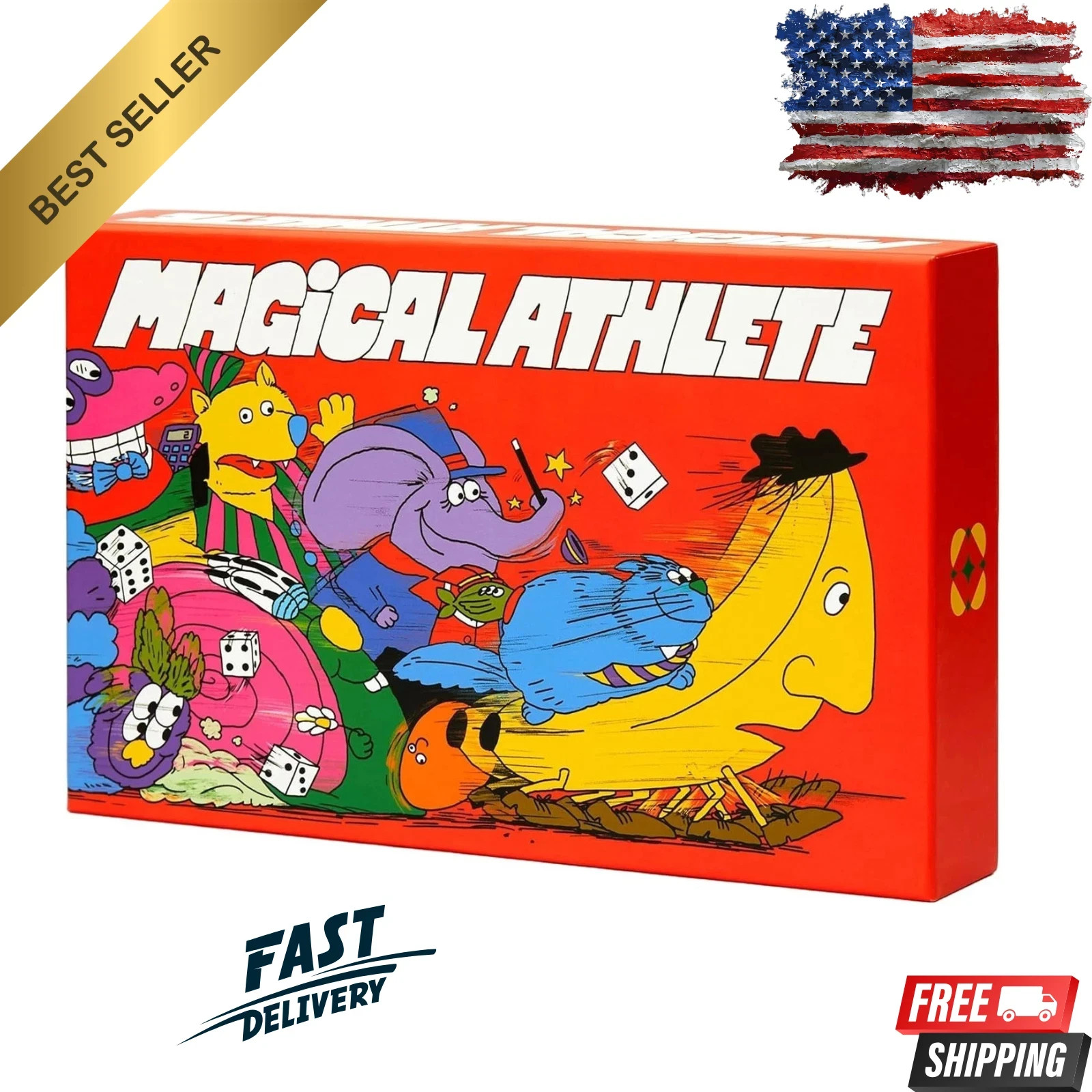 Magical Athlete Board Game – A Party Game of Pure Racing Chaos ( FREE SHIPPING )