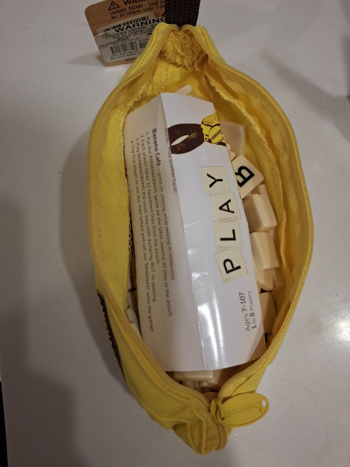 Bananagrams Anagram Word Travel Game Complete Set 144 Tiles 1+ Players BAN001