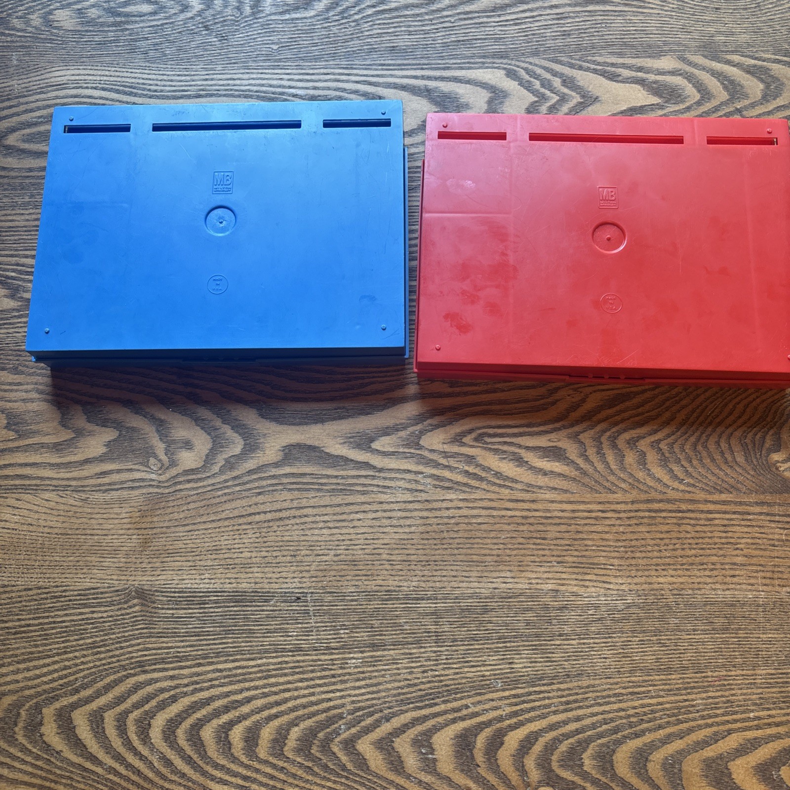 Vintage Battleship Replacement Parts Red & Blue Trays Board Pegs 8 Ships