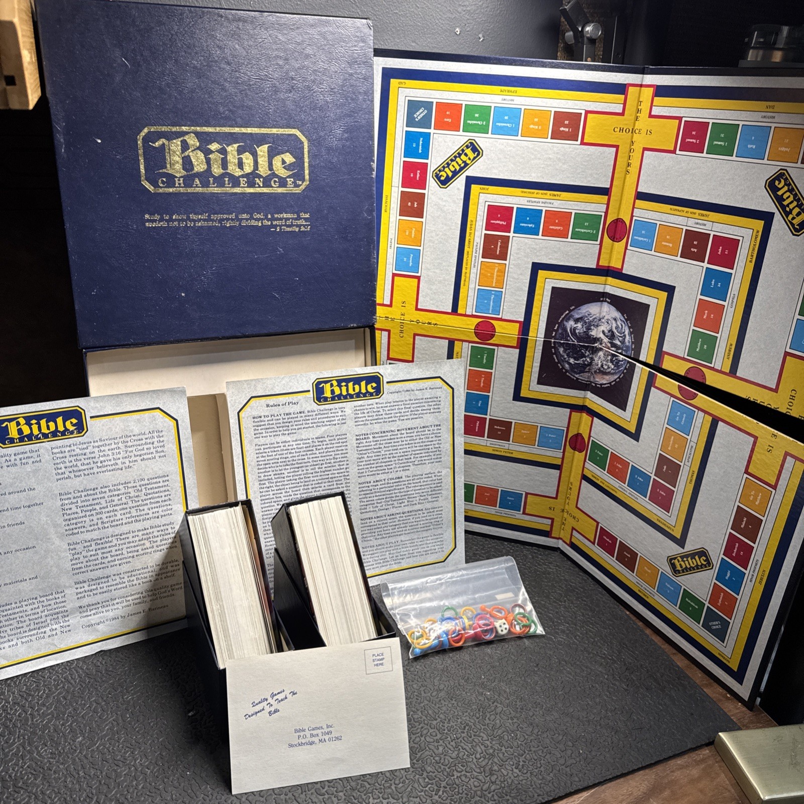 Vintage Bible Challenge Trivia Board Game 1984 – Complete
