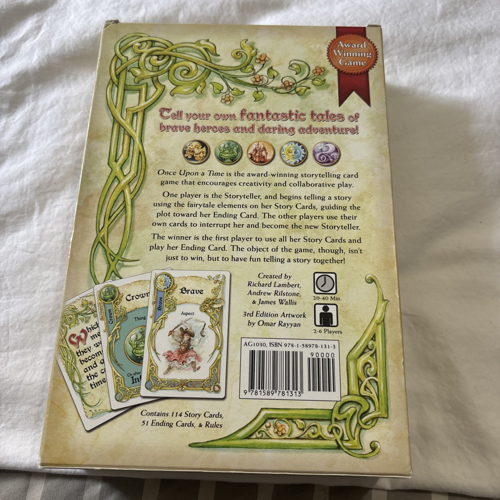 Once Upon A Time The Storytelling Card Game Atlas Games AG1030 New Sealed Cards