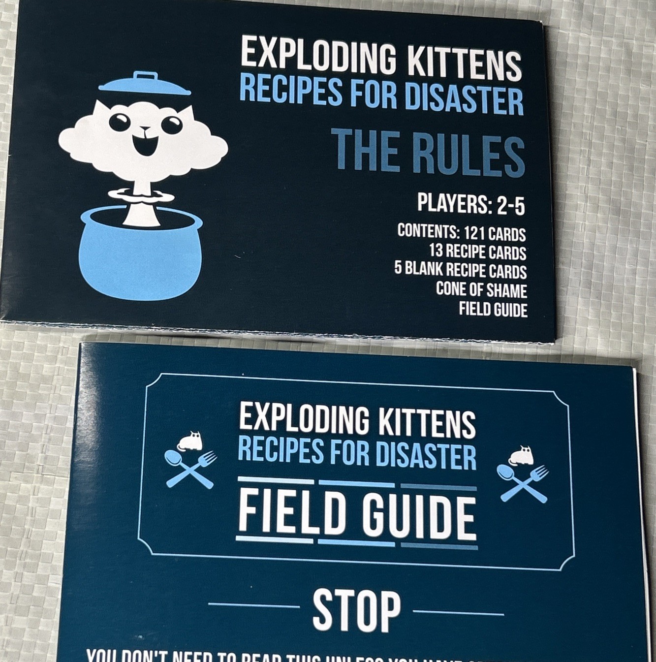 Exploding Kittens Recipes for Disaster Instruction Manual & Field Guide
