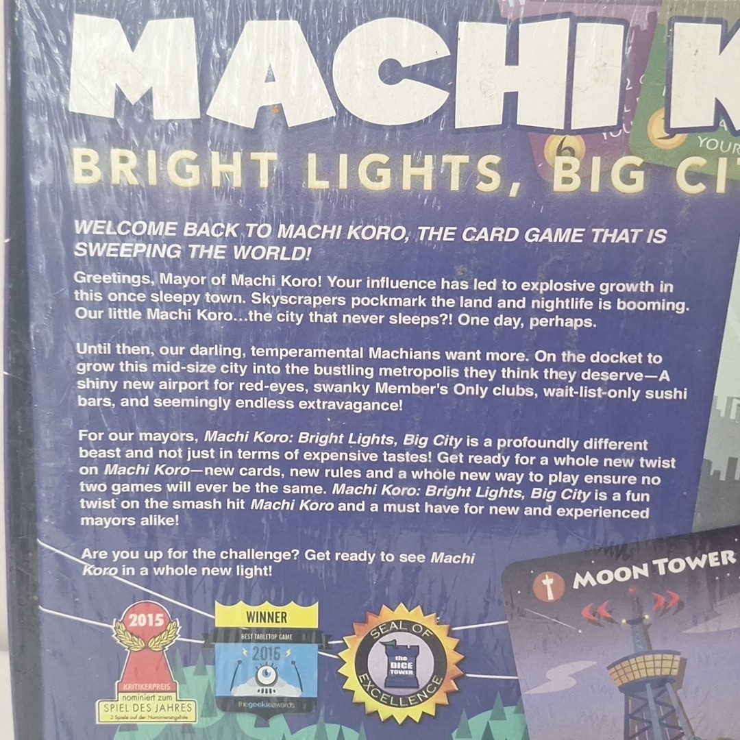 Brand New Machi Koro Bright Lights Big City Card Game IDW Games Target Exclusive