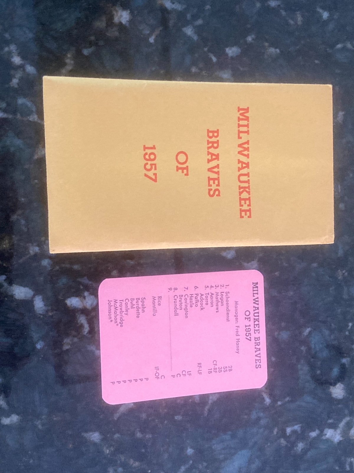 MILWAUKEE BRAVES OF 1957 – APBA GREAT TEAMS OF THE PAST – 20 CARDS + CHECKLIST