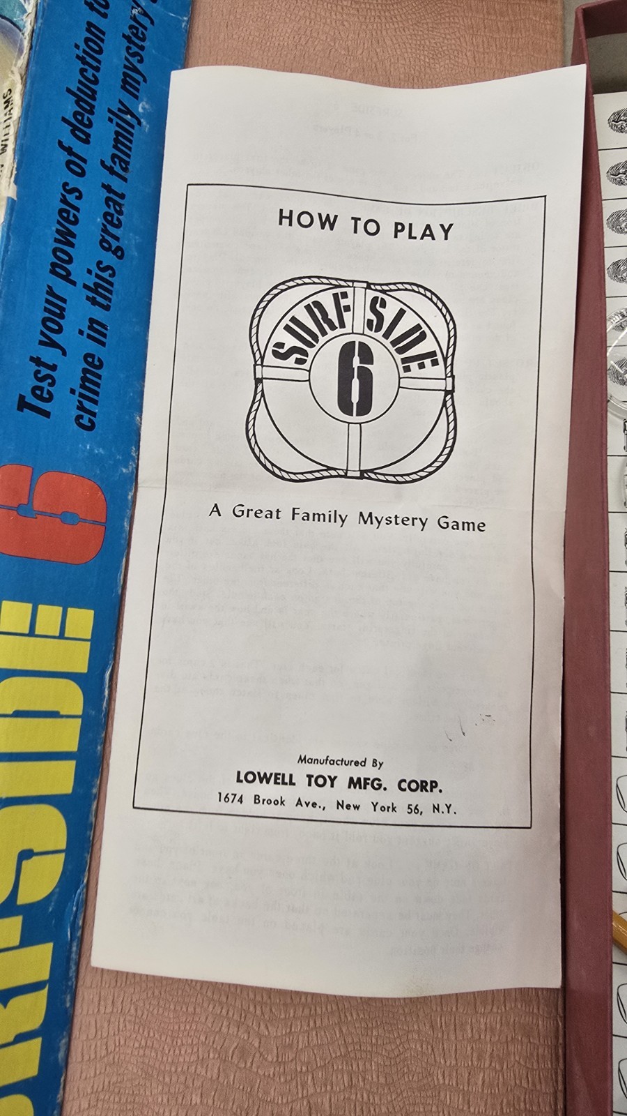 SURFSIDE 6! BOARD GAME 1960s LOWELL! (Please Read)