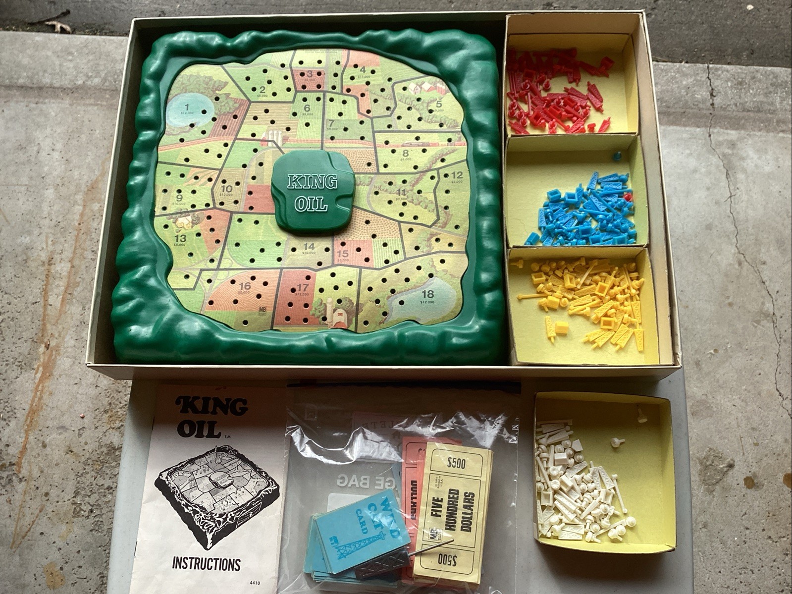 King Oil Vintage 1974 Board Game Milton Bradley 4410 Complete in Box