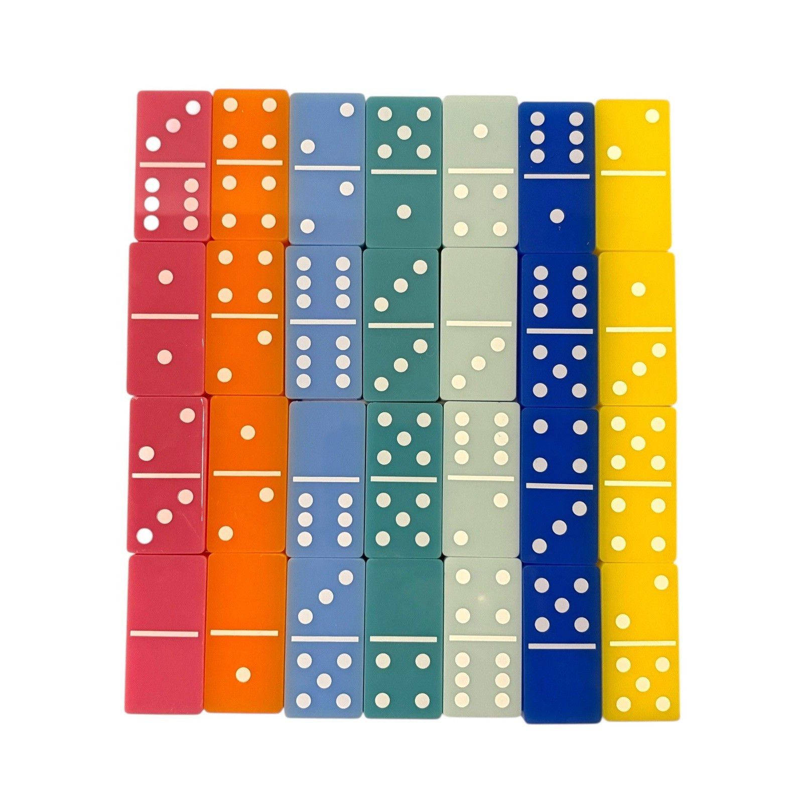 Multicolor Lucite Domino Set
